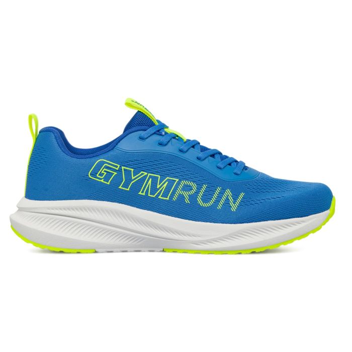 Sneakers running da uomo blu con dettagli giallo fluo GymRun