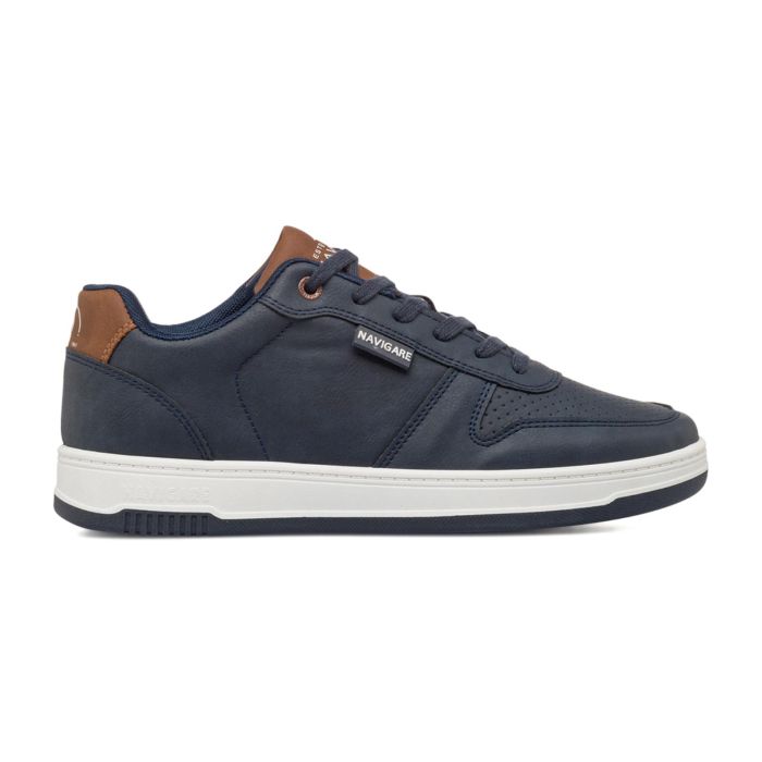 Sneakers blu da uomo con logo e lacci