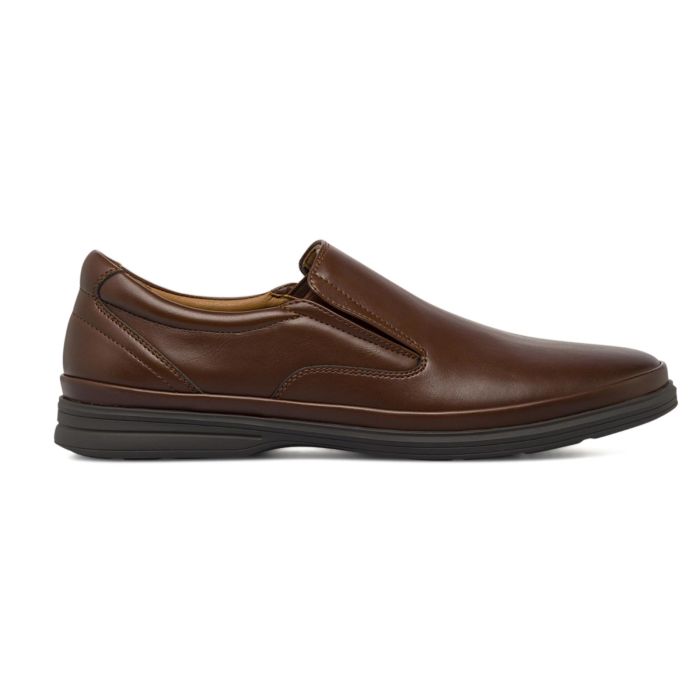 Scarpe slip-on marroni Casual comfort da uomo con cuciture