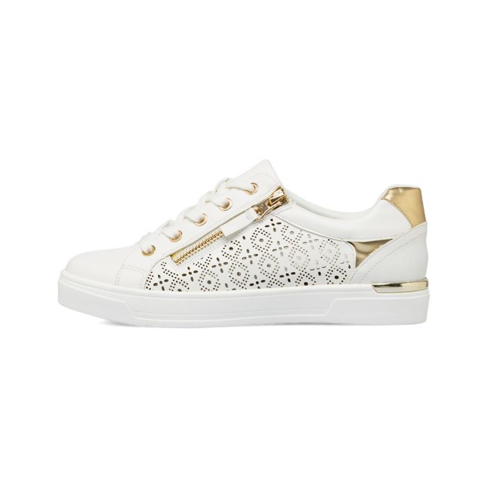 Sneakers Estradà bianche traforate da donna con zip