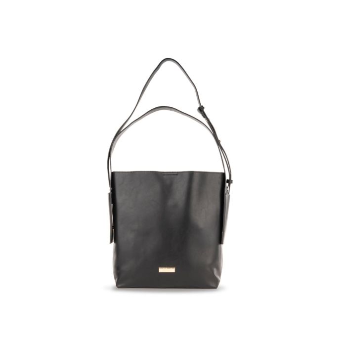 Secchiello nero da donna con doppio manico