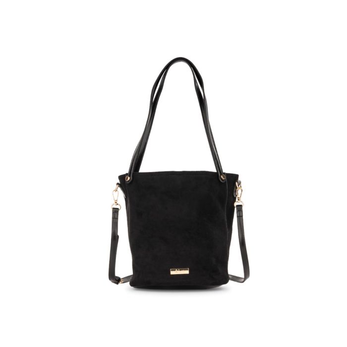 Secchiello nero da donna con tracolla removibile