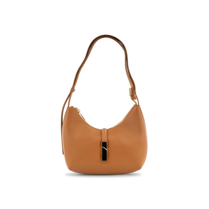 Borsa marrone Alesya da donna con chiusura con gancio metallico