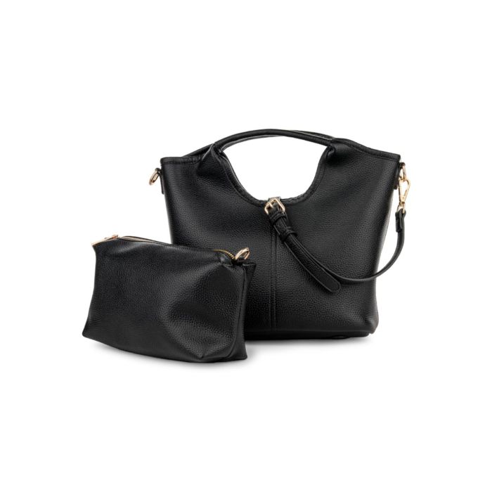 Borsa nera Alesya da donna con pochette