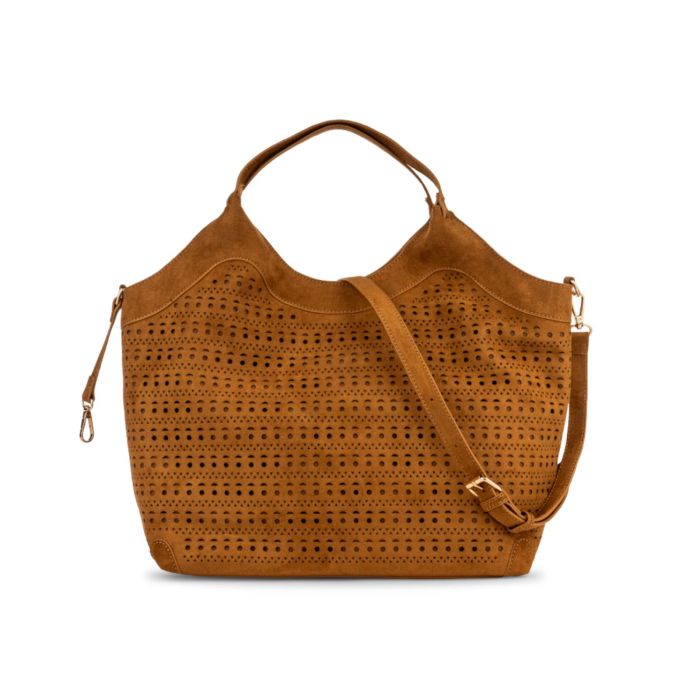 Borsa marrone traforata Alesya da donna