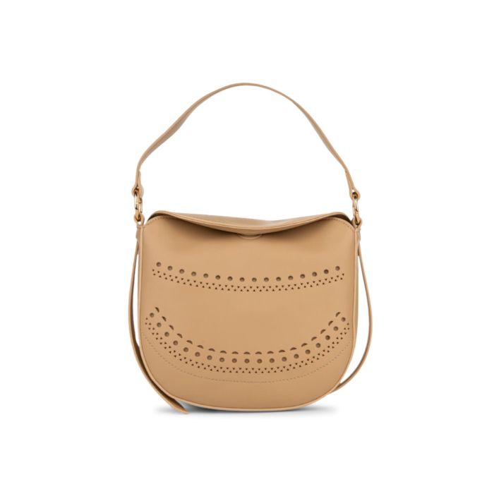 Borsa beige Alesya da donna con dettagli traforati