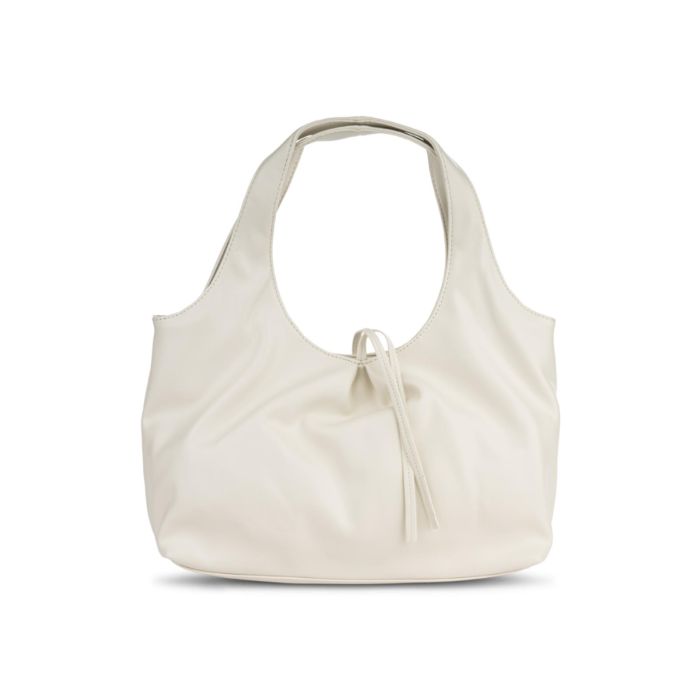 Borsa morbida bianca Alesya da donna con laccio