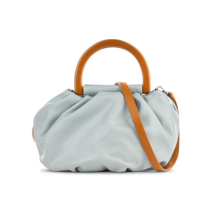 Pasticcino bag morbida azzurra Alesya da donna con manico rigido