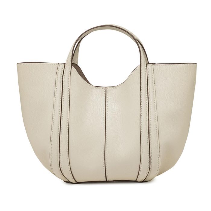 Maxi borsa a mano bianca Alesya da donna con cuciture