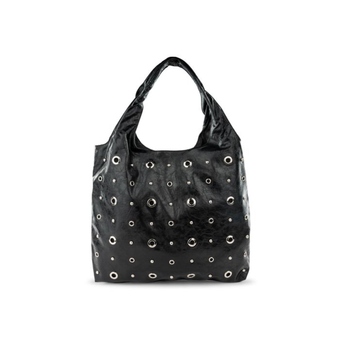 Shopper nera Alesya da donna con borchie