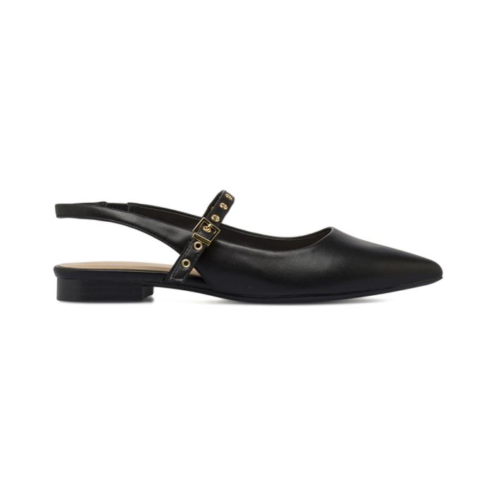 Ballerine Alesya nere da donna a punta con cinturino