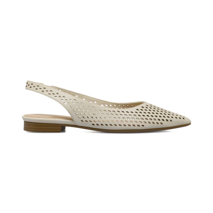 Ballerine Alesya bianche traforate a punta da donna