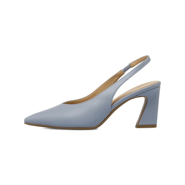 Decolletè slingback Alesya azzurre da donna a punta con tacco medio largo