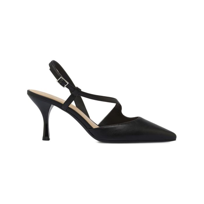 Decolletè nere slingback Alesya da donna a punta con tacco alto a rocchetto