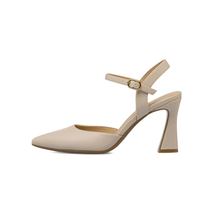Decolletè beige slingback Alesya da donna a punta con tacco alto a rocchetto