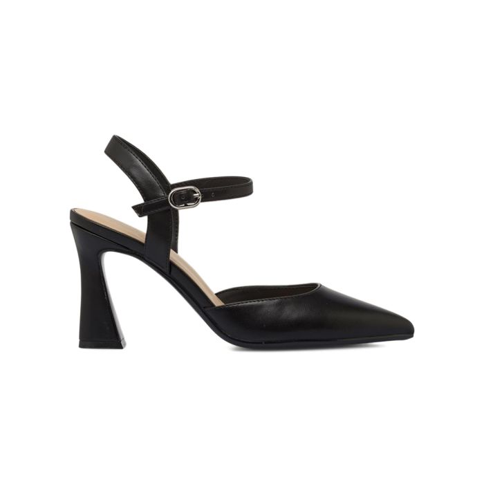 Decolletè nere slingback Alesya da donna a punta con tacco alto a rocchetto