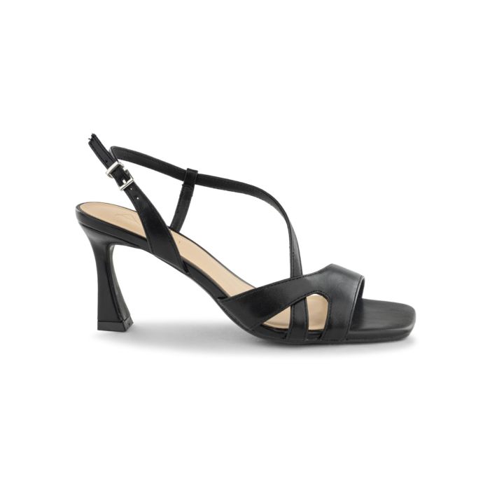 Sandali neri Alesya da donna con tacco medio a rocchetto
