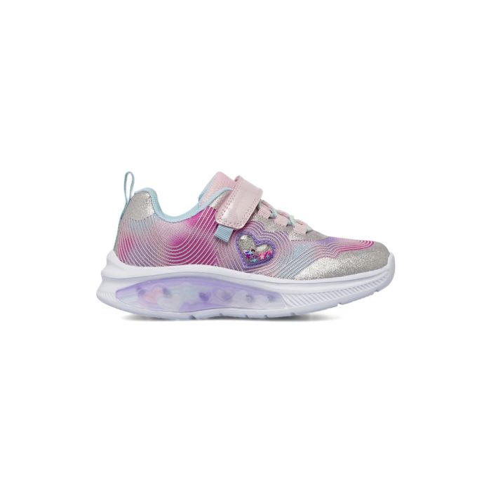 Sneakers rosa Alesya Girl da bambina con cuori e luci