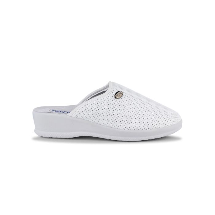 Ciabatte donna sanitarie bianche con zeppina