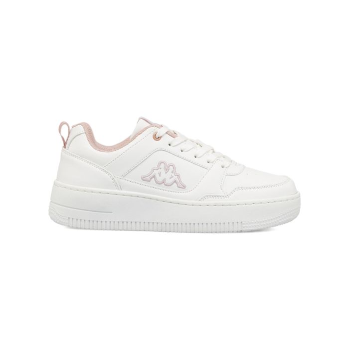 Sneakers Kappa bianche da donna con suola platform e logo