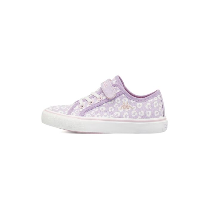 Sneakers Kappa viola in tela da bambina con velcro e lacci