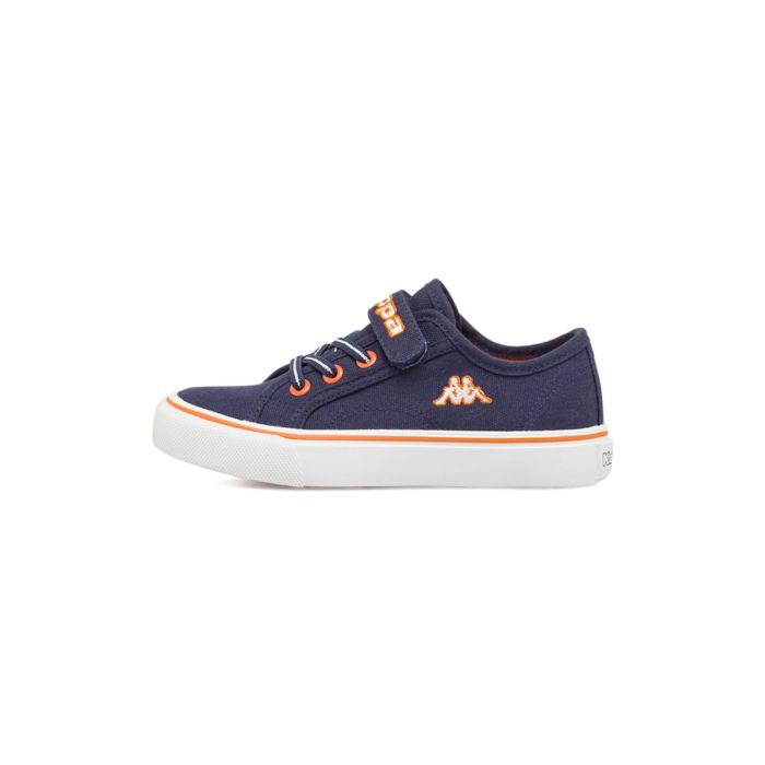Sneakers Kappa blu in tela da bambino con velcro e lacci