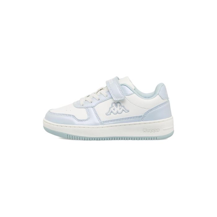 Sneakers basket Kappa azzurre e bianche da bambina con logo laterale