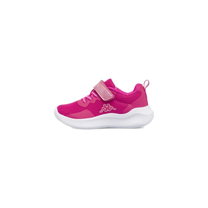 Sneakers fucsia da bambina Kappa da ginnastica con veclro e lacci