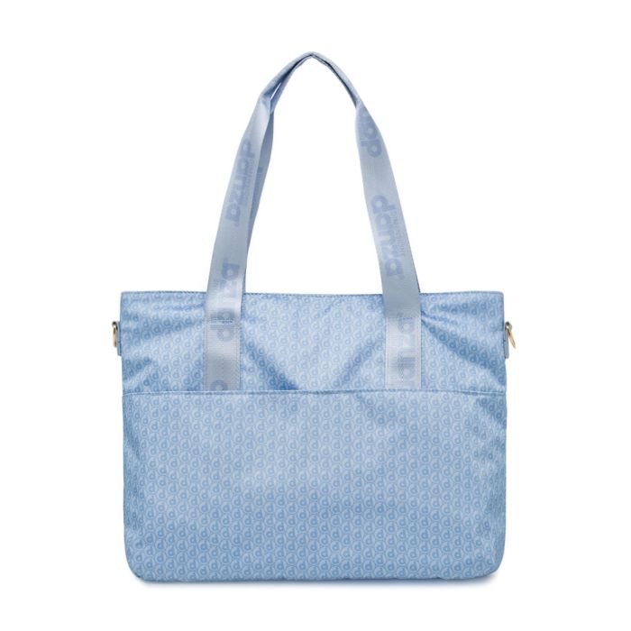 Shopper azzurra Dimensione Danza da donna con stampa multilogo e tasca