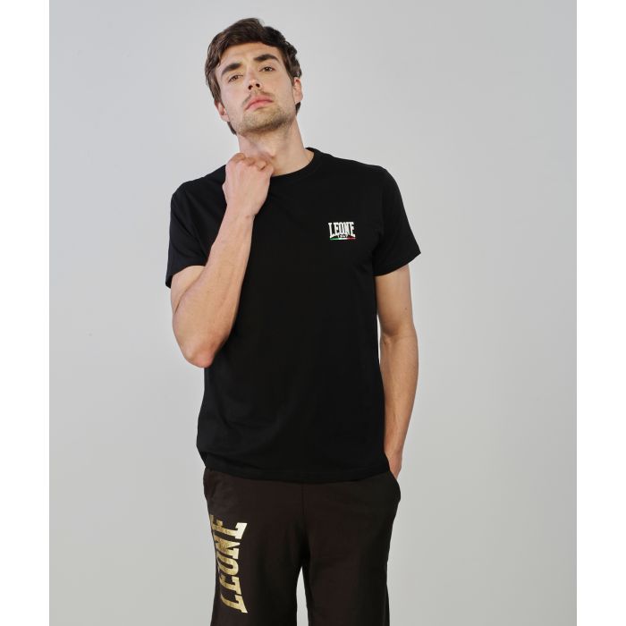 T-shirt nera in cotone