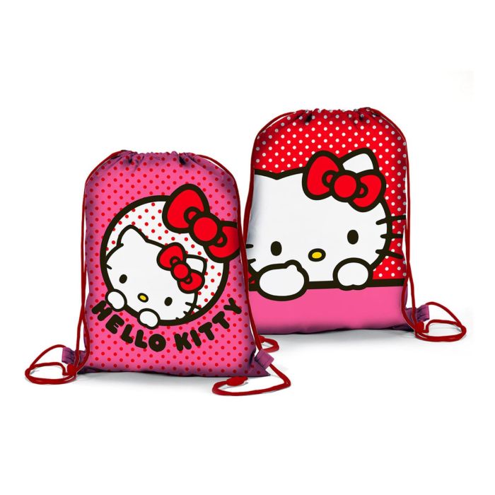 Sacca fucsia da bambina stampa cartoon Hello kitty con coulisse