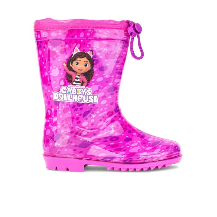 Stivaletti viola bambina da pioggia in gomma stampa cartoon Gabby's Dollhouse