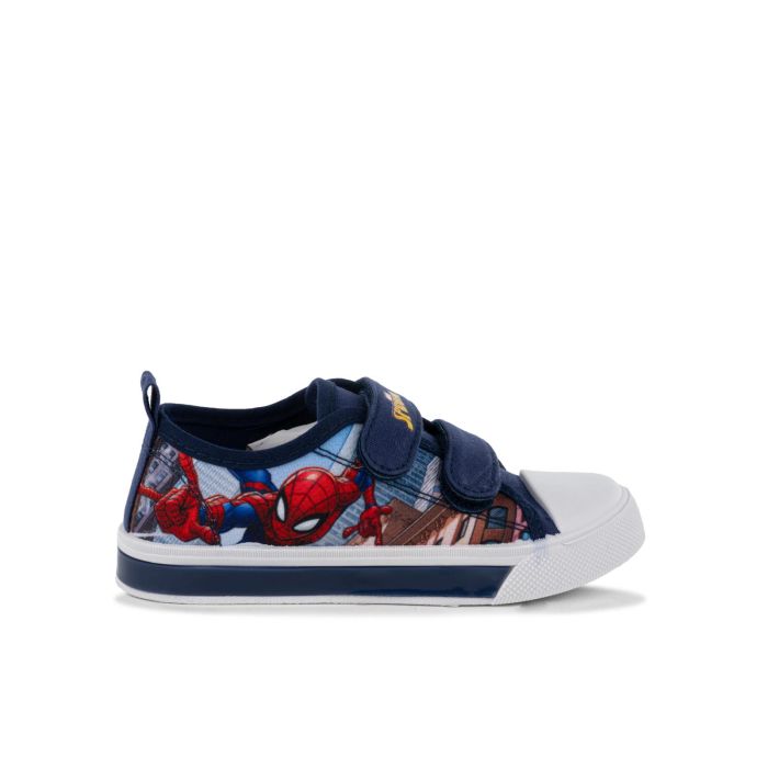 Sneakers blu cartoon da bimbo con velcro