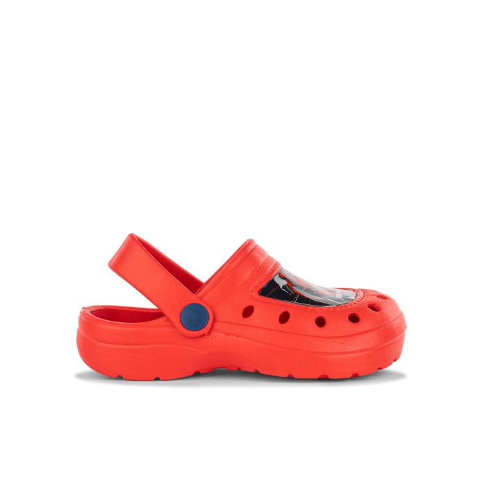 Ciabatte rosse cartoon in gomma da bimbo da mare