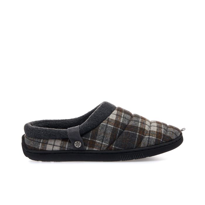 Pantofole grigie da casa fantasia check