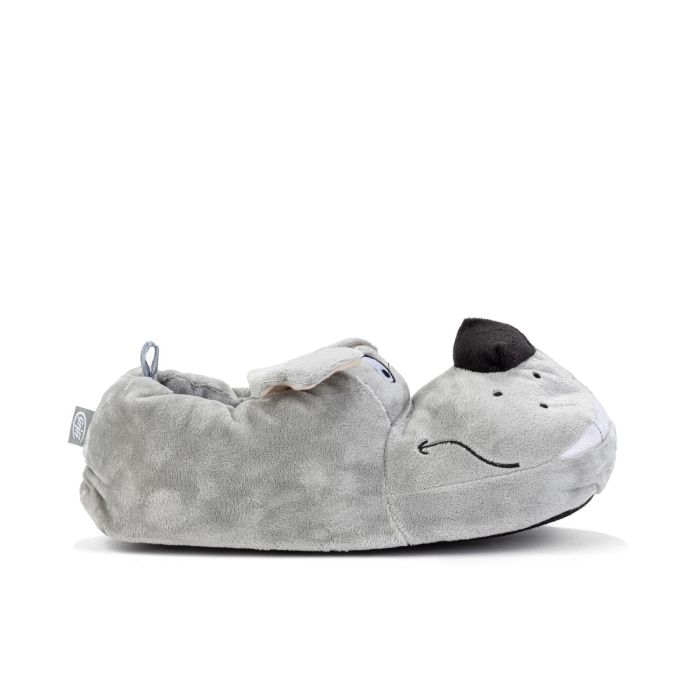 Babbucce grigie uomo da casa a forma di cane