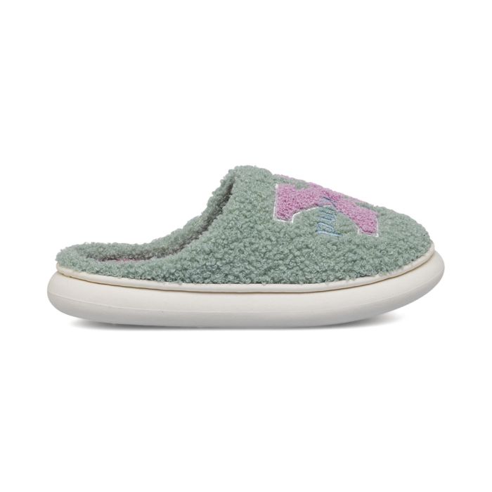 Ciabatte casa verdi da donna con logo