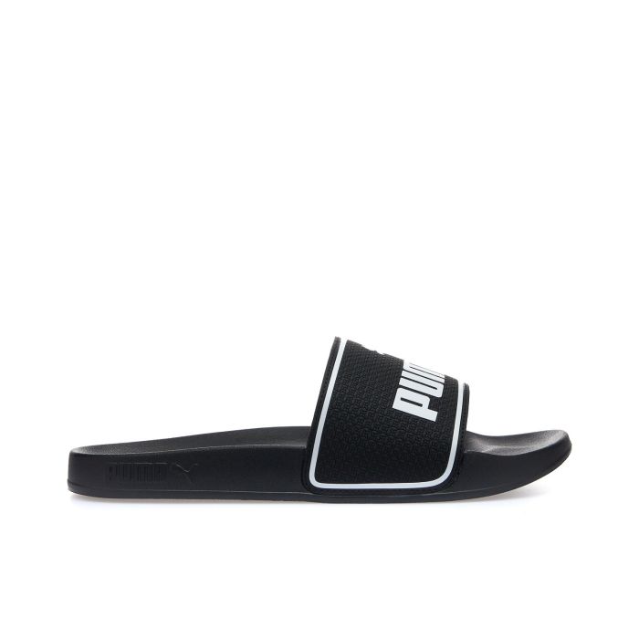 Ciabatte sportive nere in gomma con maxi logo