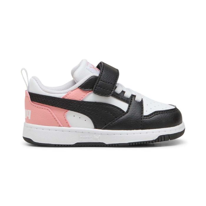Sneakers basket nere e rosa da bambina modello Rebound Low