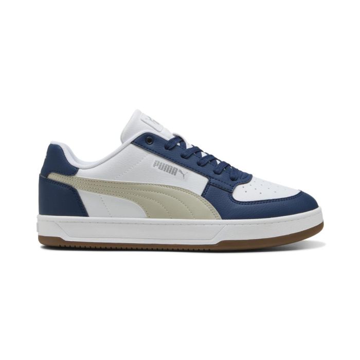 Sneakers tennis bianche e blu da uomo modello Caven