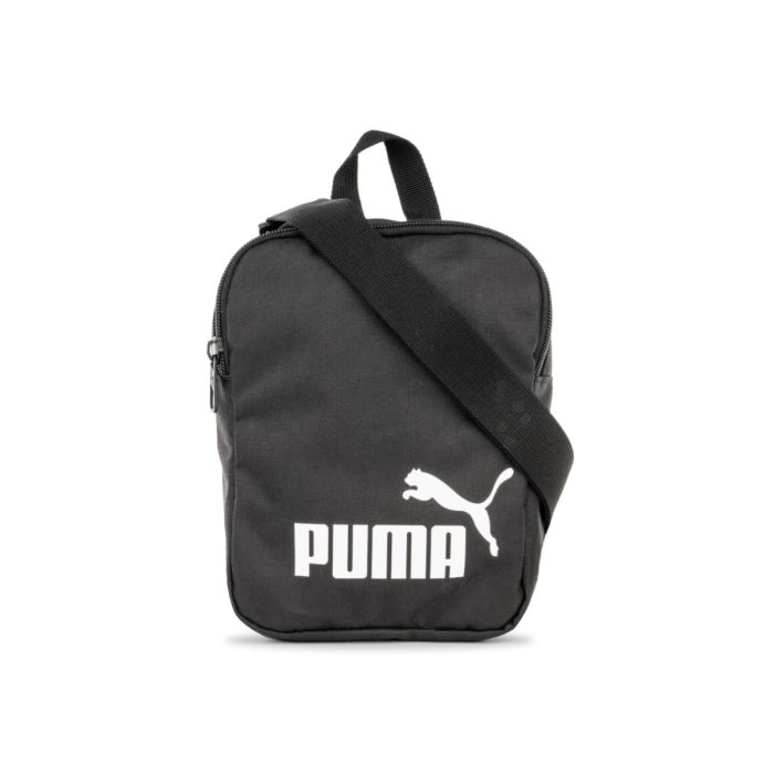 Tracolla nera sportiva con maxi logo