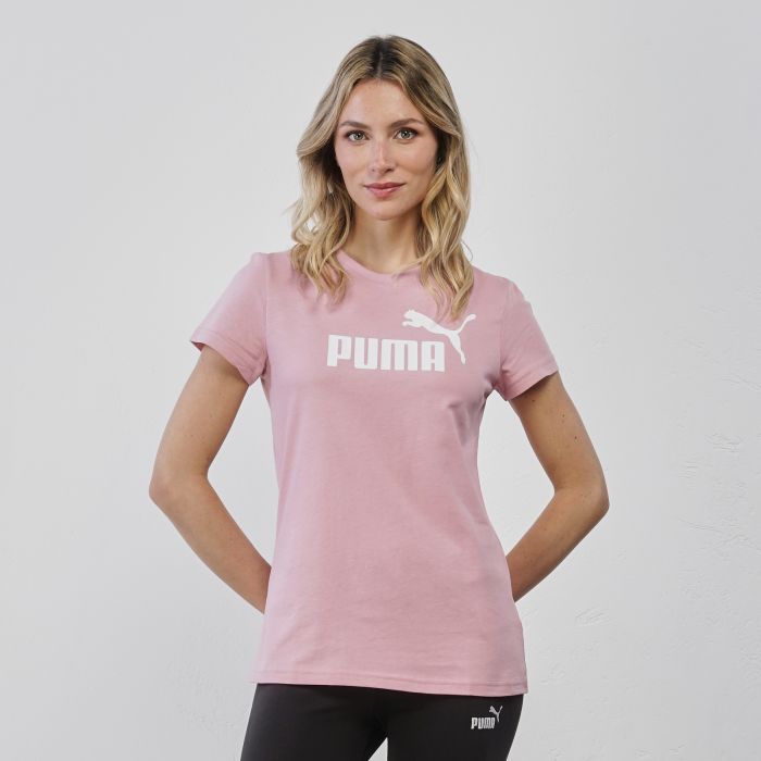 T-shirt sportiva rosa da donna con maxi logo