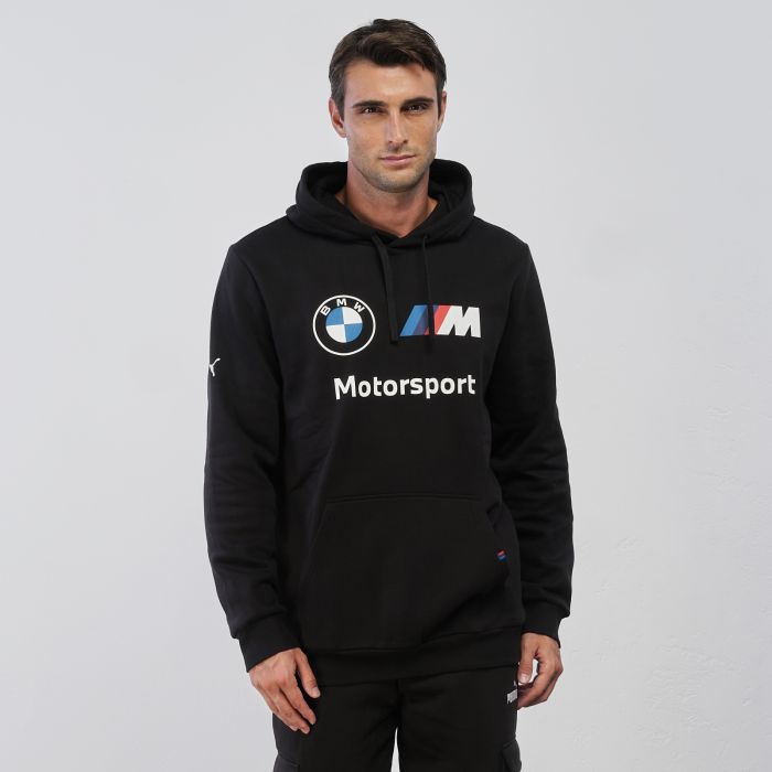 Felpa sportiva nera da uomo con stampa Motorsport