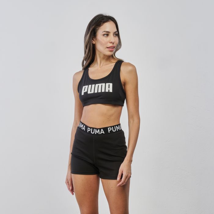 Shorts neri corti sportivi con stampa logo