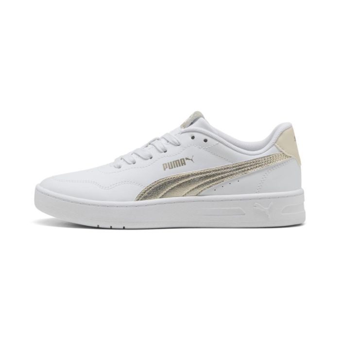 Sneakers bianche e oro tennis da donna Puma Court Lally Day Night