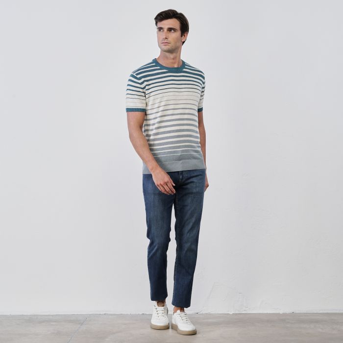 Jeans blu con tasche da uomo