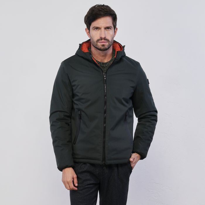 Giacca verde da uomo con zip