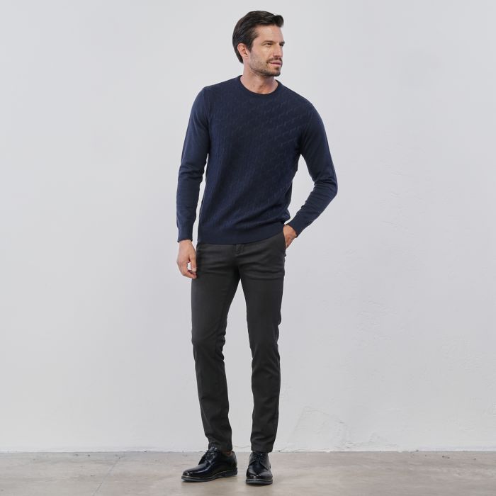 Pantaloni lunghi grigi da uomo con tasche