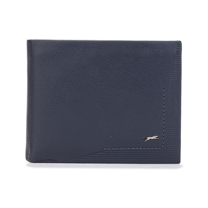 Portafoglio blu da uomo con logo