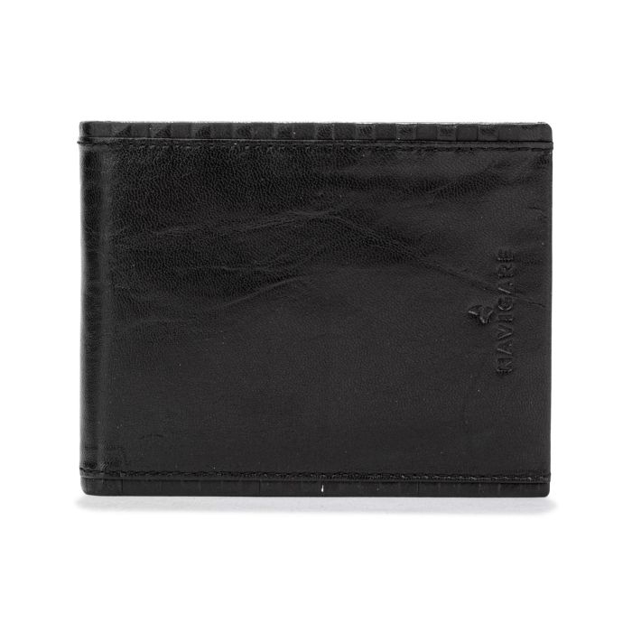 Portafoglio nero da uomo effetto vintage